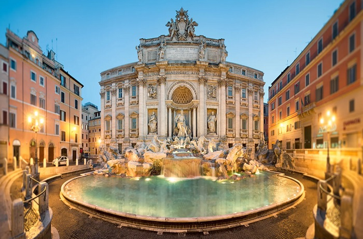 Đài phun nước Trevi Du Lịch Rome Tự Túc
